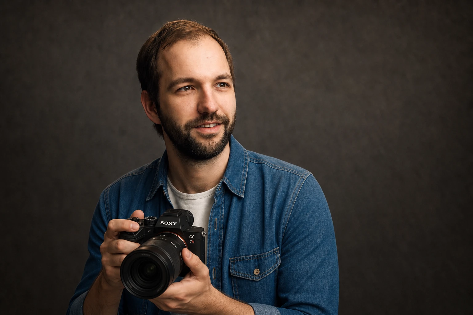 Andreas Boehler mit Sony A7R V im Fotostudio