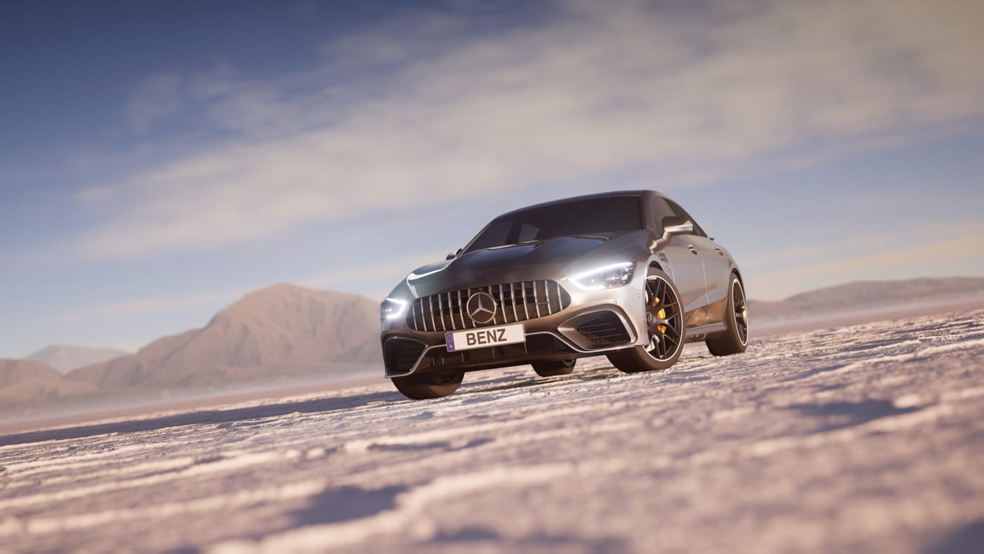 Mercedes Benz GT in der Salzwüste Projektbild